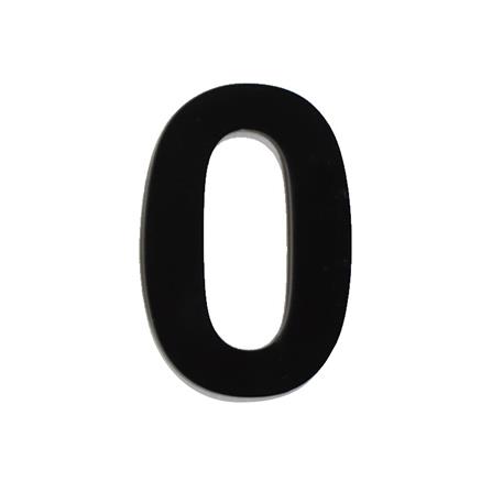 ตัวเลขอารบิก 0 S&T 75 มม. สีดำ