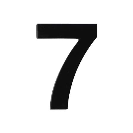 ตัวเลขอารบิก 7 S&T 75 มม. สีดำ