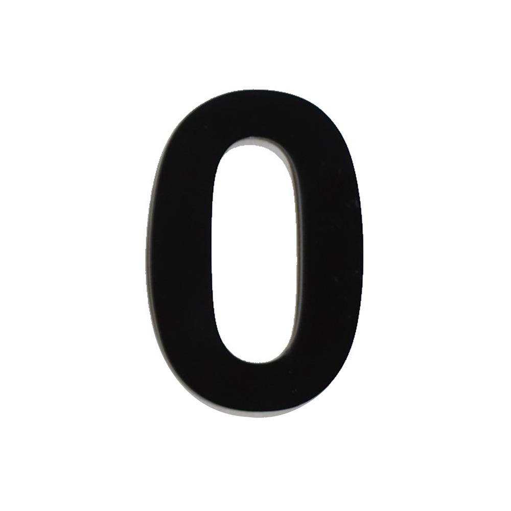 ตัวเลขอารบิก 0 S&T 100 มม. สีดำ