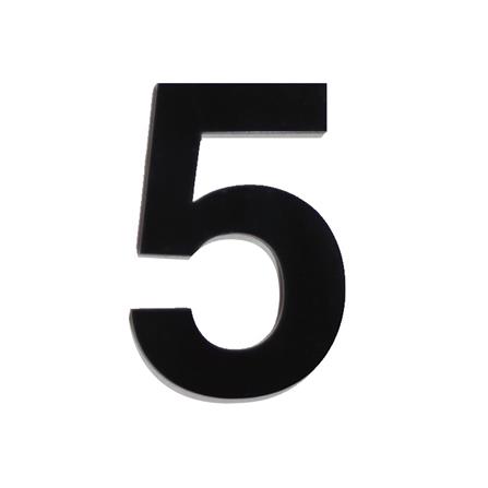 ตัวเลขอารบิก 5 S&T 75 มม. สีดำ_0