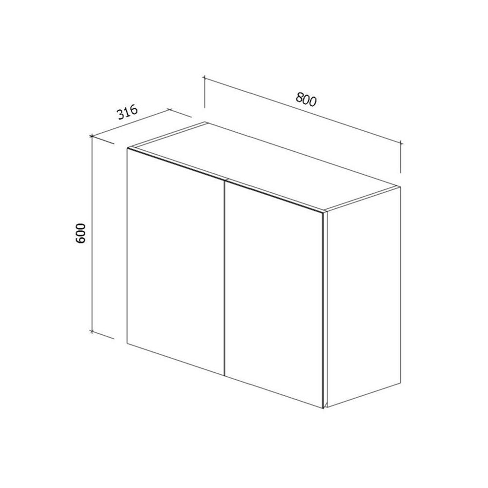 ตู้แขวนคู่บานทึบ STARMARK MATTE 80x60 ซม. สี RICH WALNUT