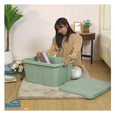 กล่องเก็บของ STACKO CIRCULAR 52 ลิตร สีเขียวอ่อน_5