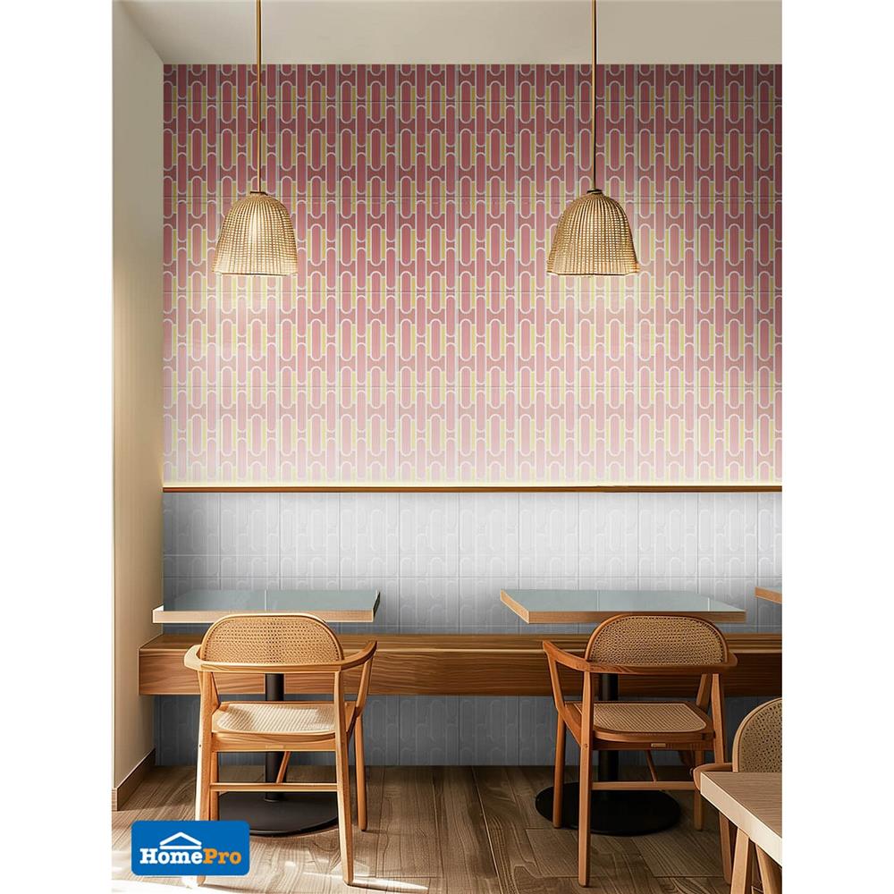 กระเบื้องผนัง 25x40 ซม. COTTO เรทโทรสเปคท์ ชมพู HYG PM 1 ตร.ม.