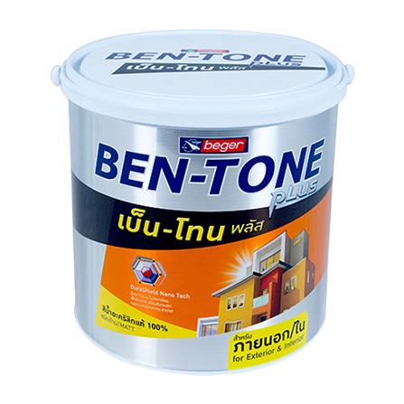 สีน้ำทาภายนอก BEGER BEN-TONE PLUS 003 สี LILY WHITE กึ่งเงา 1 แกลลอน