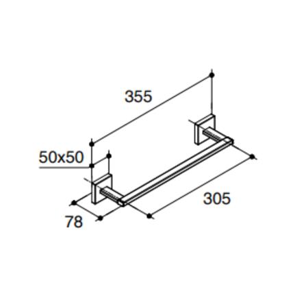ราวแขวนผ้า KOHLER K-23286X-BL สีดำ_1