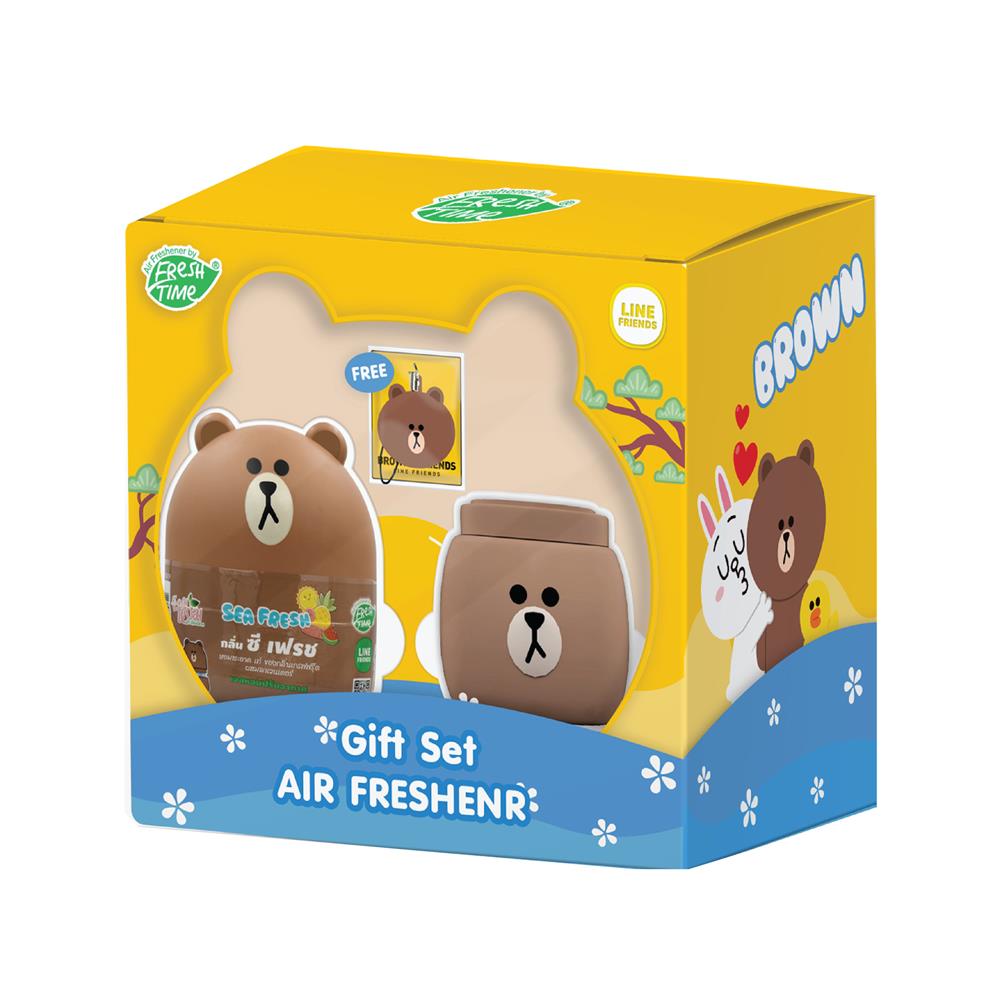 กิ๊ฟเซ็ตปรับอากาศ FRESH TIME หมีบราวน์