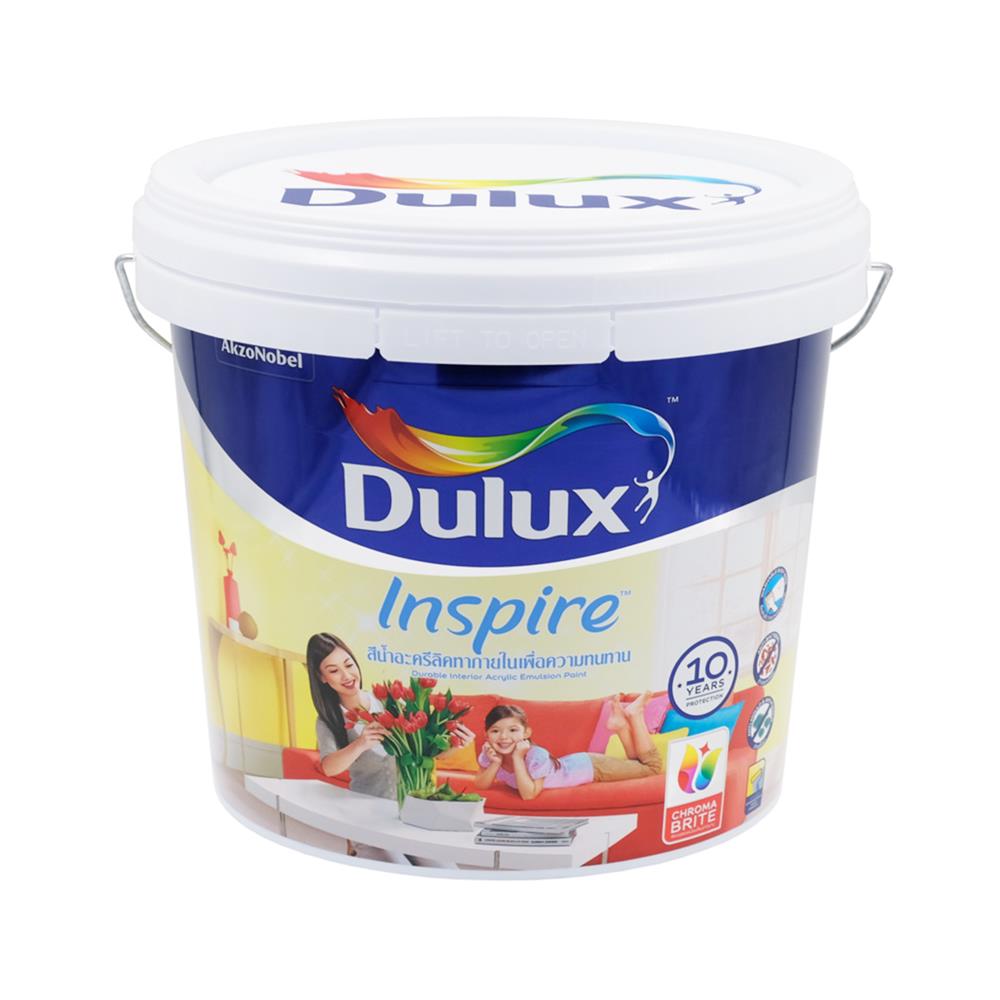 สีน้ำทาภายใน ชนิดกึ่งเงา DULUX INSPIRE BASE C สีขาว 9 ลิตร