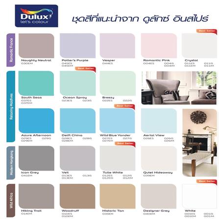 สีน้ำทาภายใน ชนิดด้าน DULUX INSPIRE BASE C สีขาว 9 ลิตร_2
