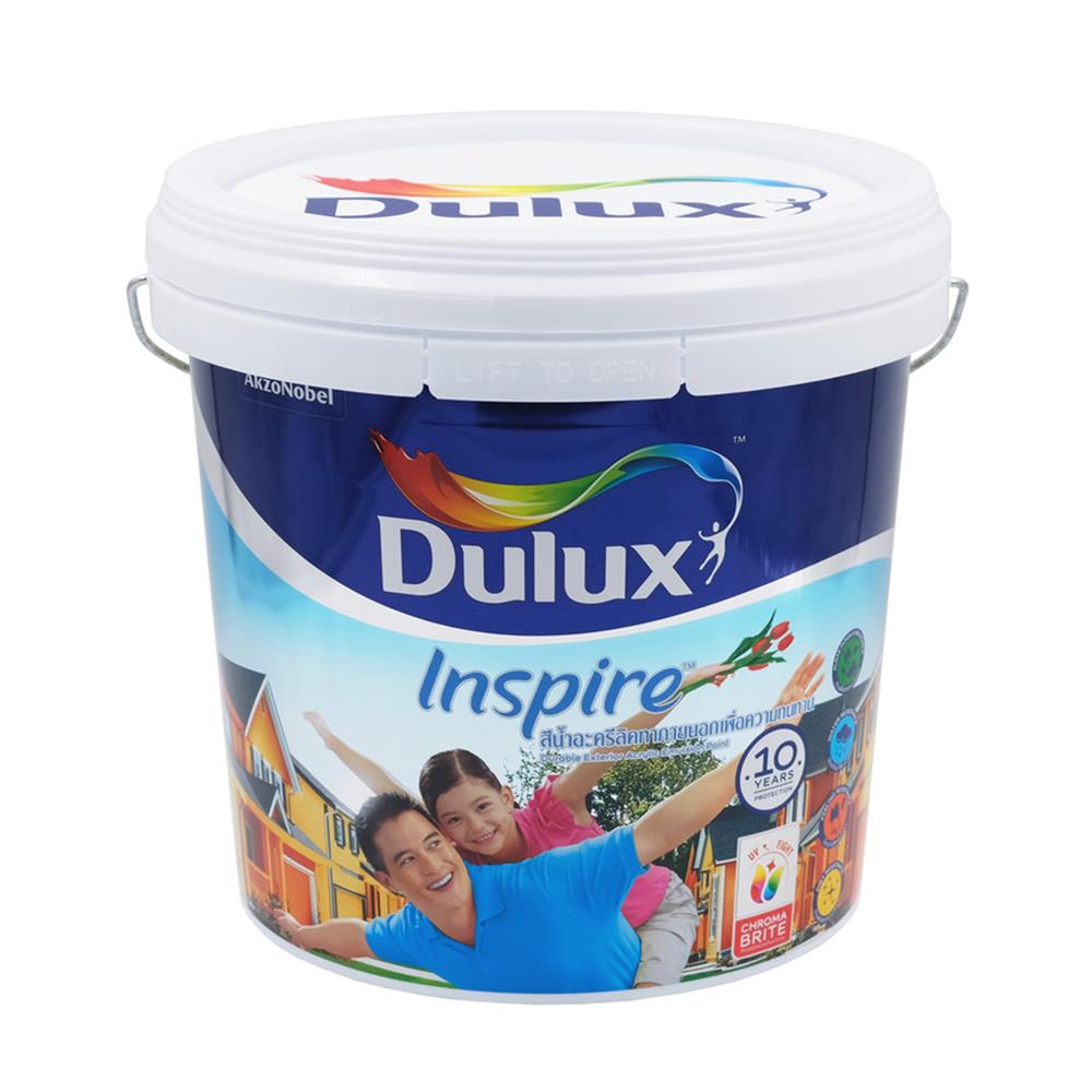 สีน้ำทาภายนอก ชนิดกึ่งเงา DULUX INSPIRE BASE D สีขาว 9 ลิตร