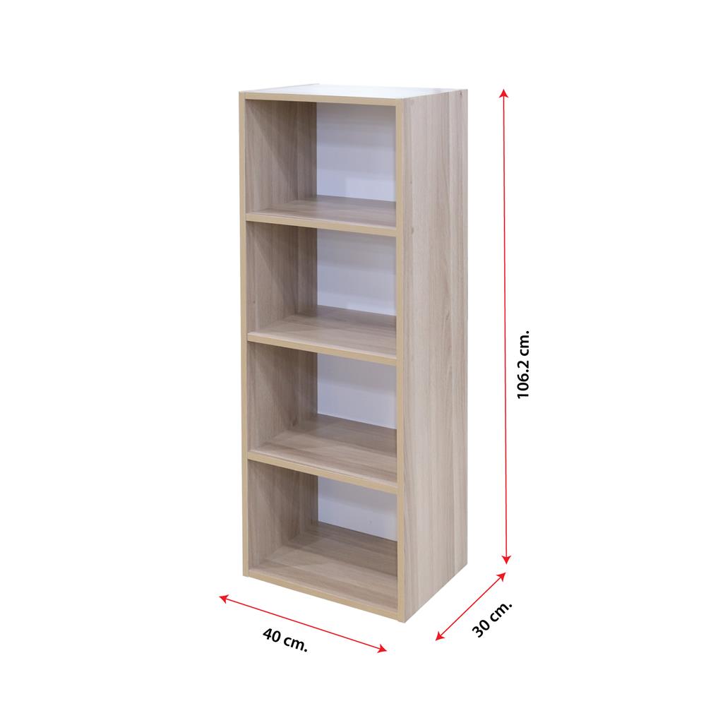 ตู้เตี้ยบานโล่ง 4 ชั้น FURDINI SAKI 40 ซม. สีไวท์โอ๊ค/ขาว