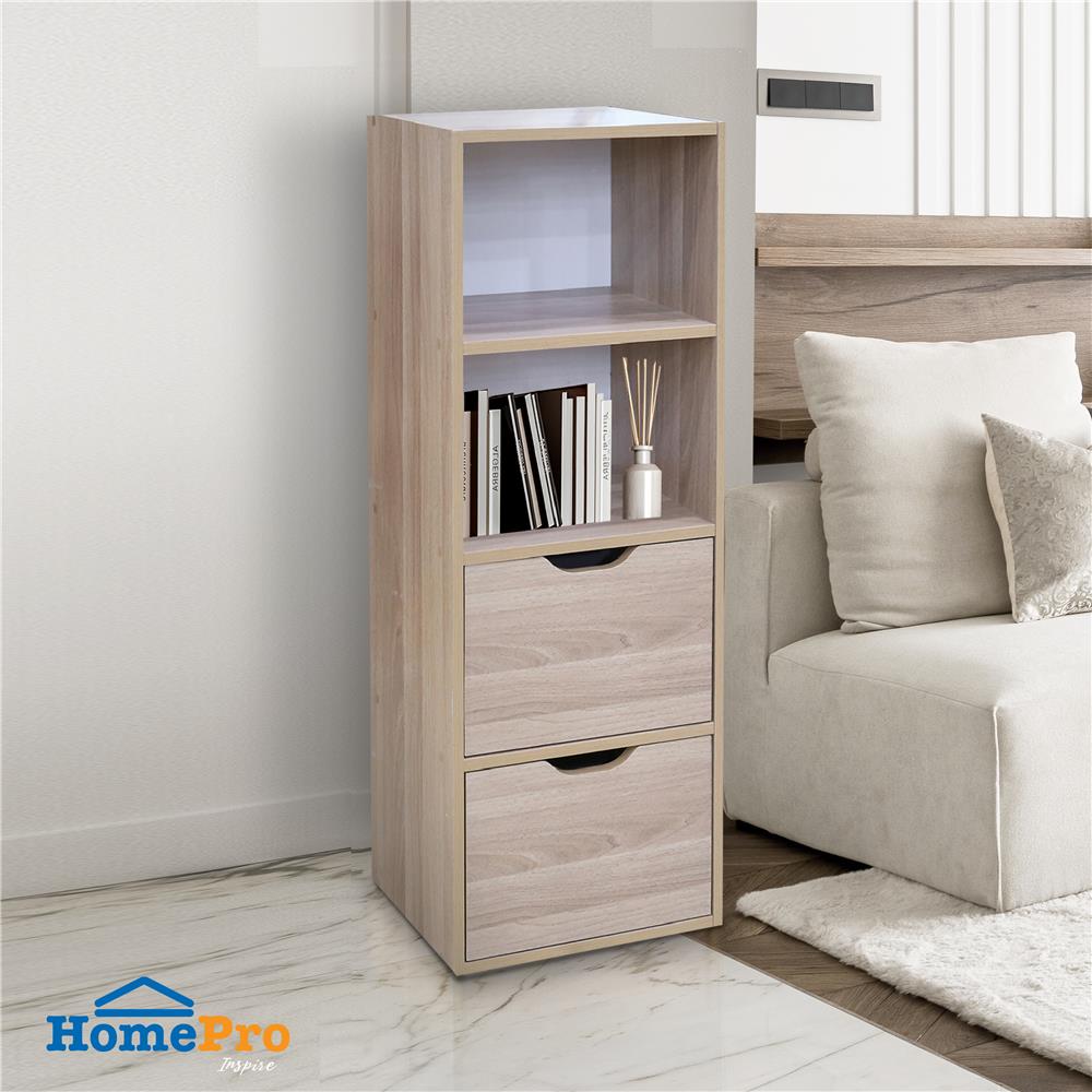 ตู้เตี้ยบานผสม 4 ช่อง FURDINI SAKI 40 ซม. สีไวท์โอ๊ค/ขาว