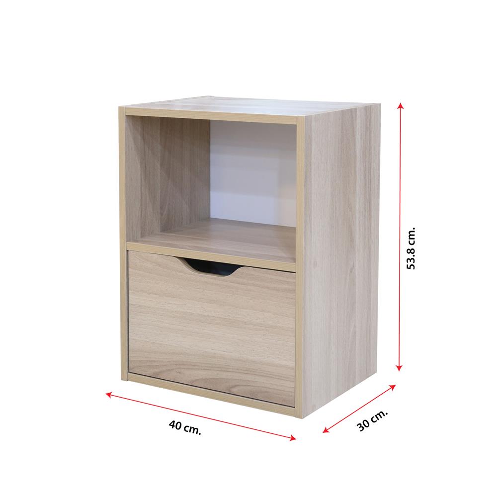 ตู้เตี้ยบานผสม 2 ช่อง FURDINI SAKI 40 ซม. สีไวท์โอ๊ค/ขาว