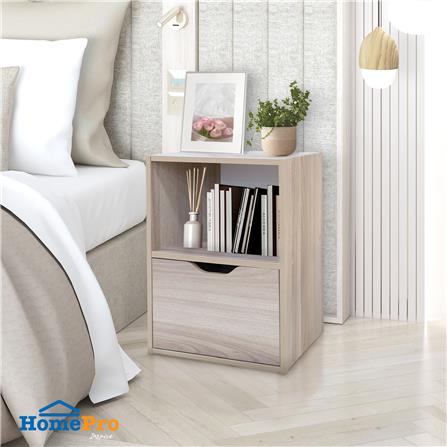 ตู้เตี้ยบานผสม 2 ช่อง FURDINI SAKI 40 ซม. สีไวท์โอ๊ค/ขาว_3