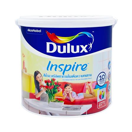 สีน้ำทาภายใน ชนิดกึ่งเงา DULUX INSPIRE BASE A สีขาว 3 ลิตร_0