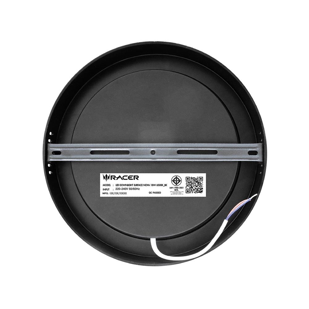 ดาวน์ไลท์ LED RACER NOVA 8.8 นิ้ว 18 วัตต์ DAYLIGHT สีดำ