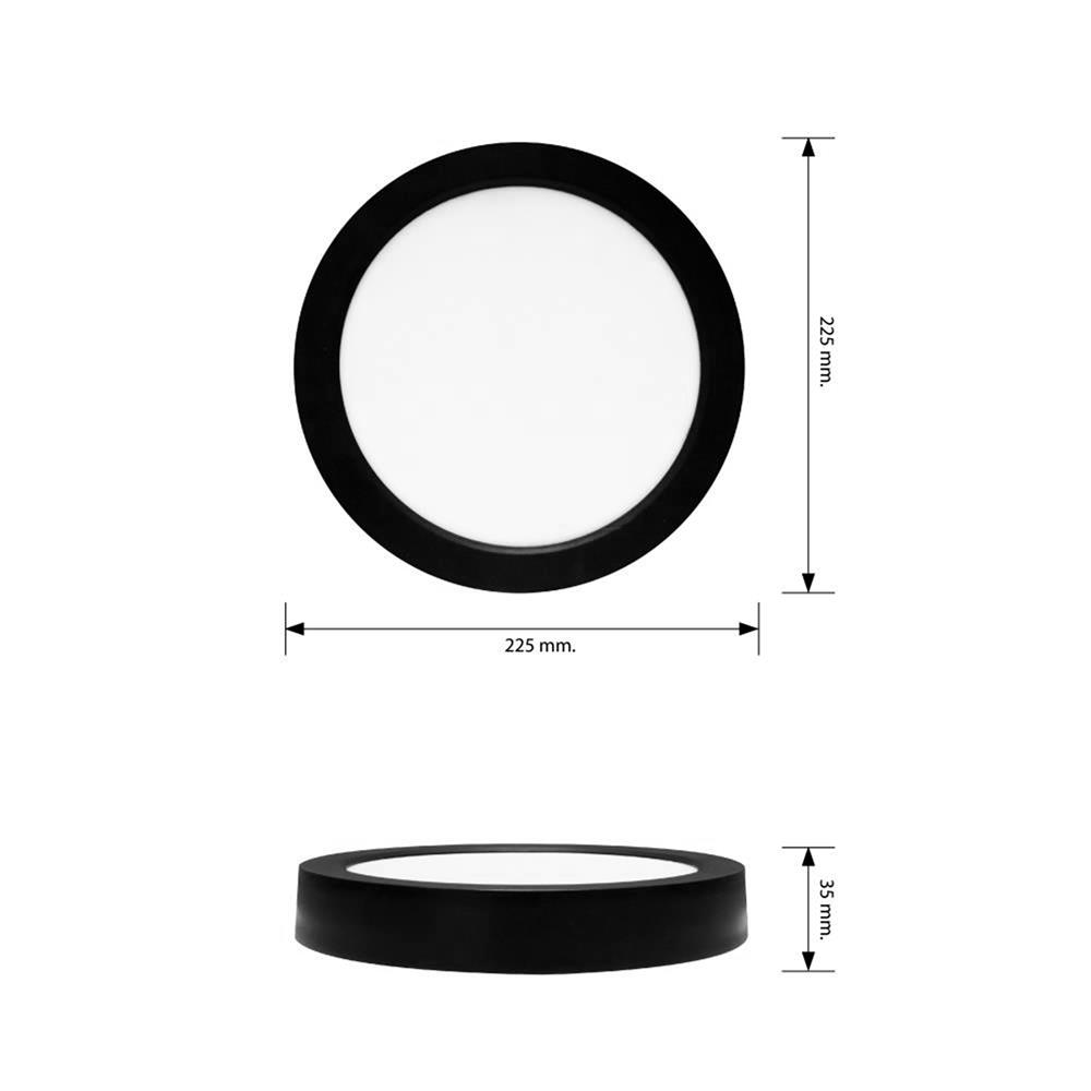 ดาวน์ไลท์ LED RACER NOVA 8.8 นิ้ว 18 วัตต์ DAYLIGHT สีดำ