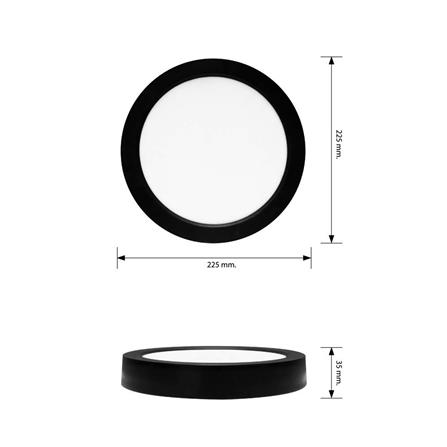 ดาวน์ไลท์ LED RACER NOVA 8.8 นิ้ว 18 วัตต์ DAYLIGHT สีดำ_5