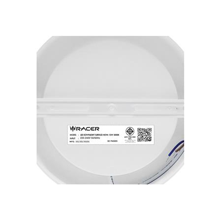 ดาวน์ไลท์ LED RACER NOVA 6.8 นิ้ว 12 วัตต์ WARM WHITE สีขาว_5