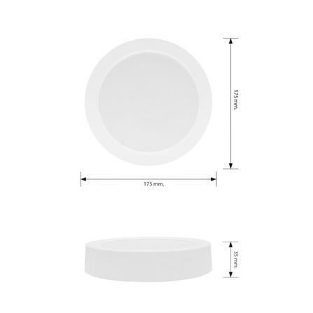 ดาวน์ไลท์ LED RACER NOVA 6.8 นิ้ว 12 วัตต์ WARM WHITE สีขาว_4