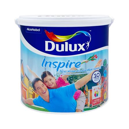 สีน้ำทาภายนอก ชนิดด้าน DULUX INSPIRE BASE D สีขาว 3 ลิตร_0