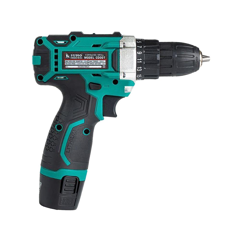 สว่านไร้สาย (พร้อมแบตเตอรี่)  SUMO CD007 12 โวลต์