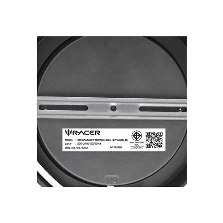 ดาวน์ไลท์ LED RACER NOVA 6.8 นิ้ว 12 วัตต์ DAYLIGHT สีดำ_6