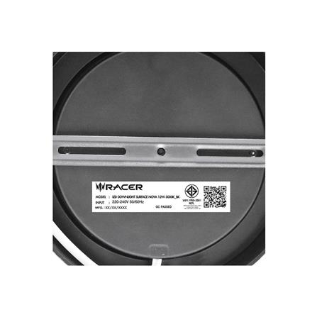 ดาวน์ไลท์ LED RACER NOVA 6.8 นิ้ว 12 วัตต์ WARM WHITE สีดำ_6