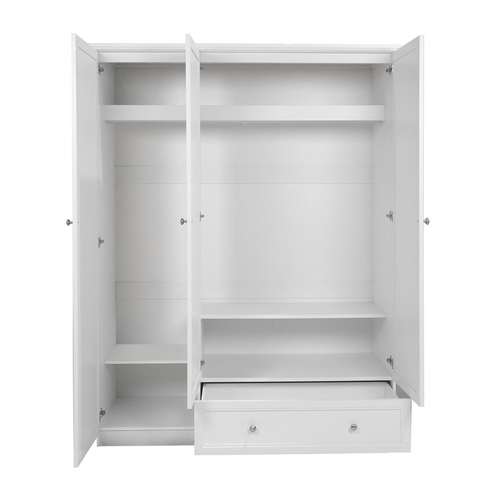 ตู้เสื้อผ้า 3 บานเปิด FURDINI HELENA 150 ซม. สีขาว