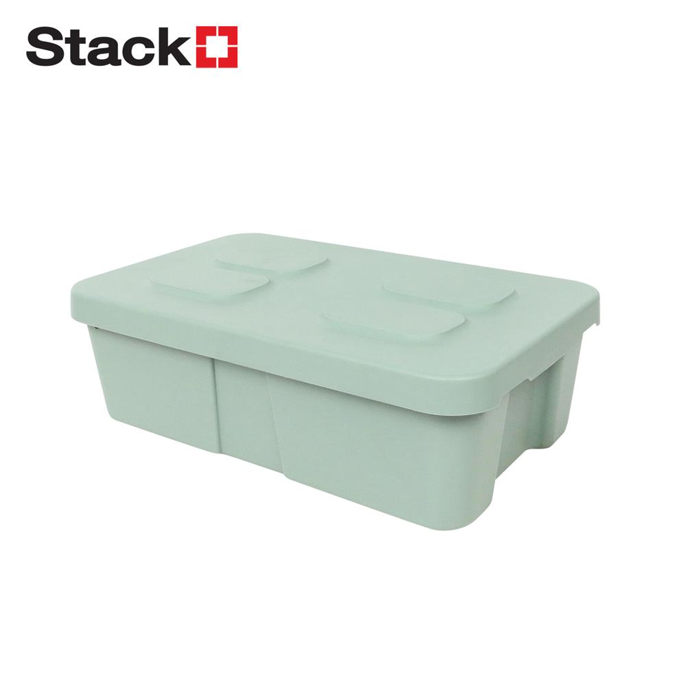 กล่องเก็บของ STACKO CIRCULAR 12 ลิตร สีเขียวอ่อน_1