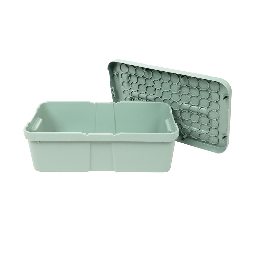 กล่องเก็บของ STACKO CIRCULAR 12 ลิตร สีเขียวอ่อน