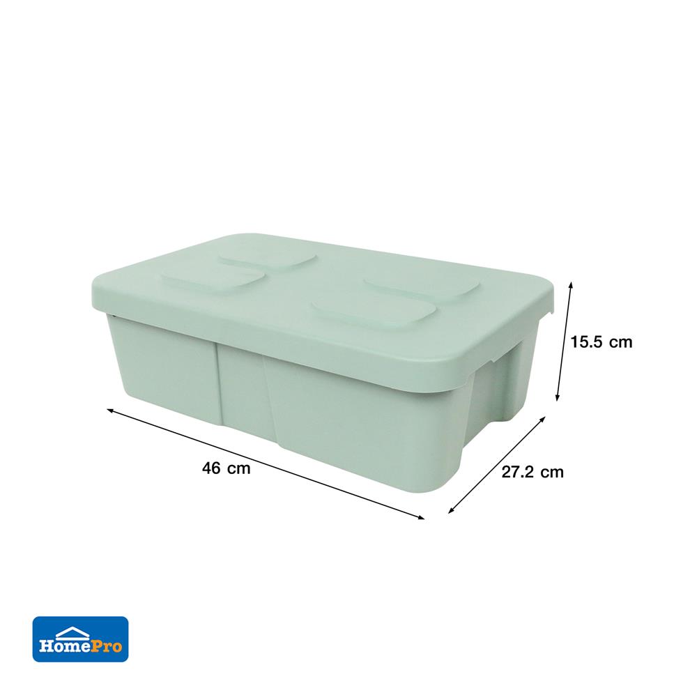 กล่องเก็บของ STACKO CIRCULAR 12 ลิตร สีเขียวอ่อน