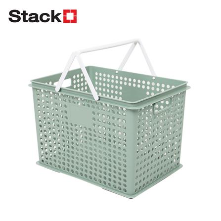 กล่องพร้อมหูหิ้ว STACKO CIRCULAR SIZE L สีเขียวอ่อน_0