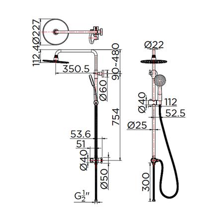 ฝักบัว RAIN SHOWER KARAT FAUCET KRS-012-781-50 สีโครม_1
