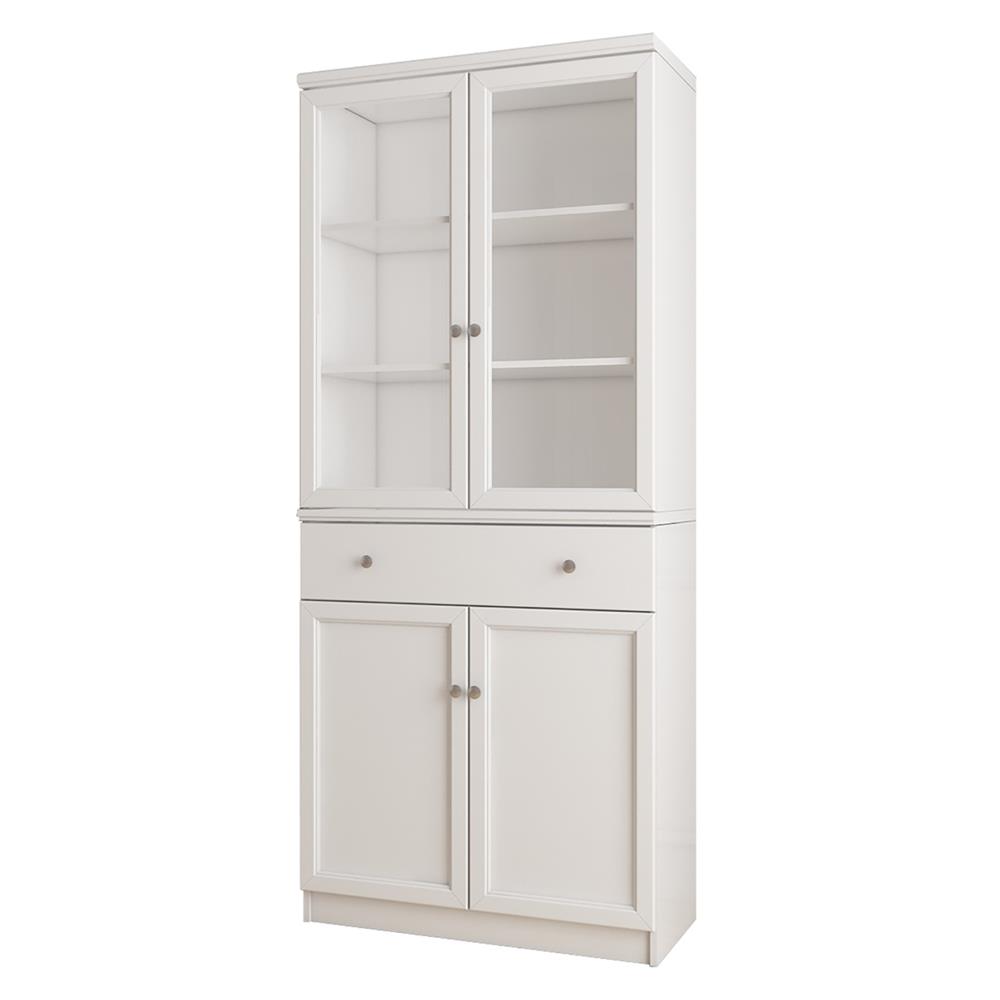 ตู้โชว์กระจก FURDINI HELENA 90 ซม. สีขาว_0