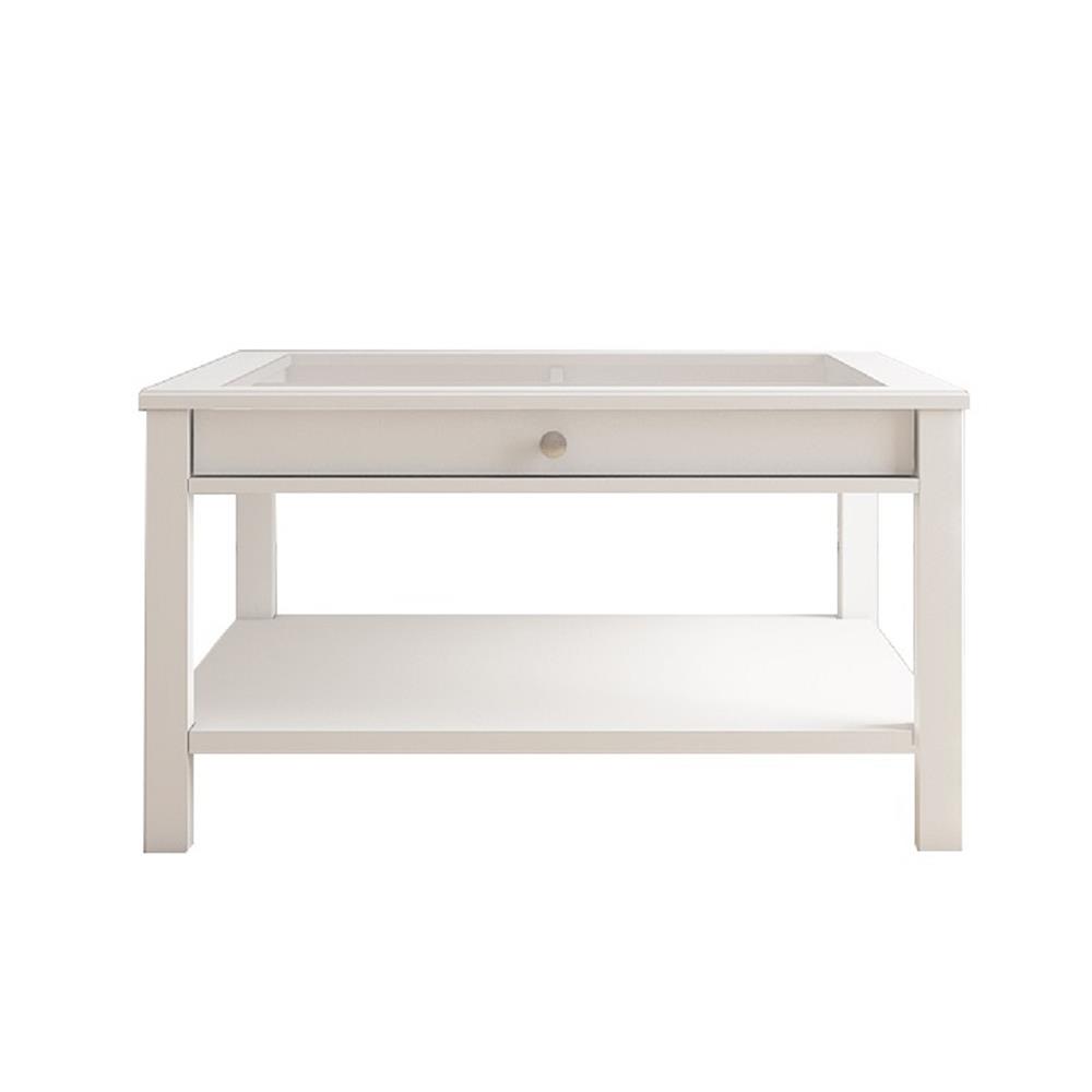 โต๊ะกลางกระจก FURDINI HELENA 100 ซม. สีขาว