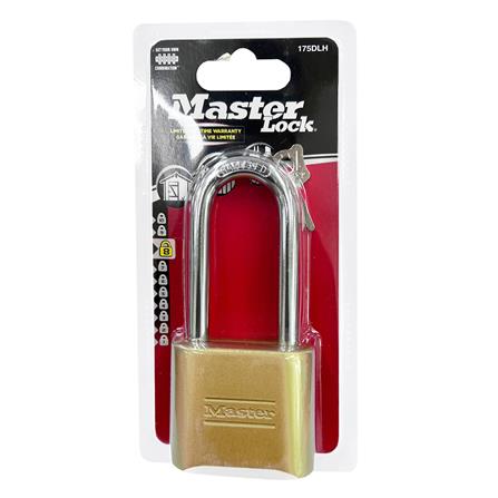 กุญแจรหัส ลูกปืน MASTER LOCK 175EURDLH 50 มม. สีทองเหลือง_1