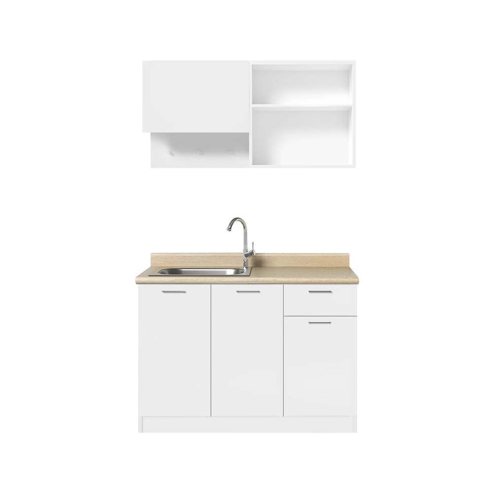 ครัวสำเร็จรูปท็อปซิงค์ซ้าย CABIN NAMI 120 ซม. สีขาว