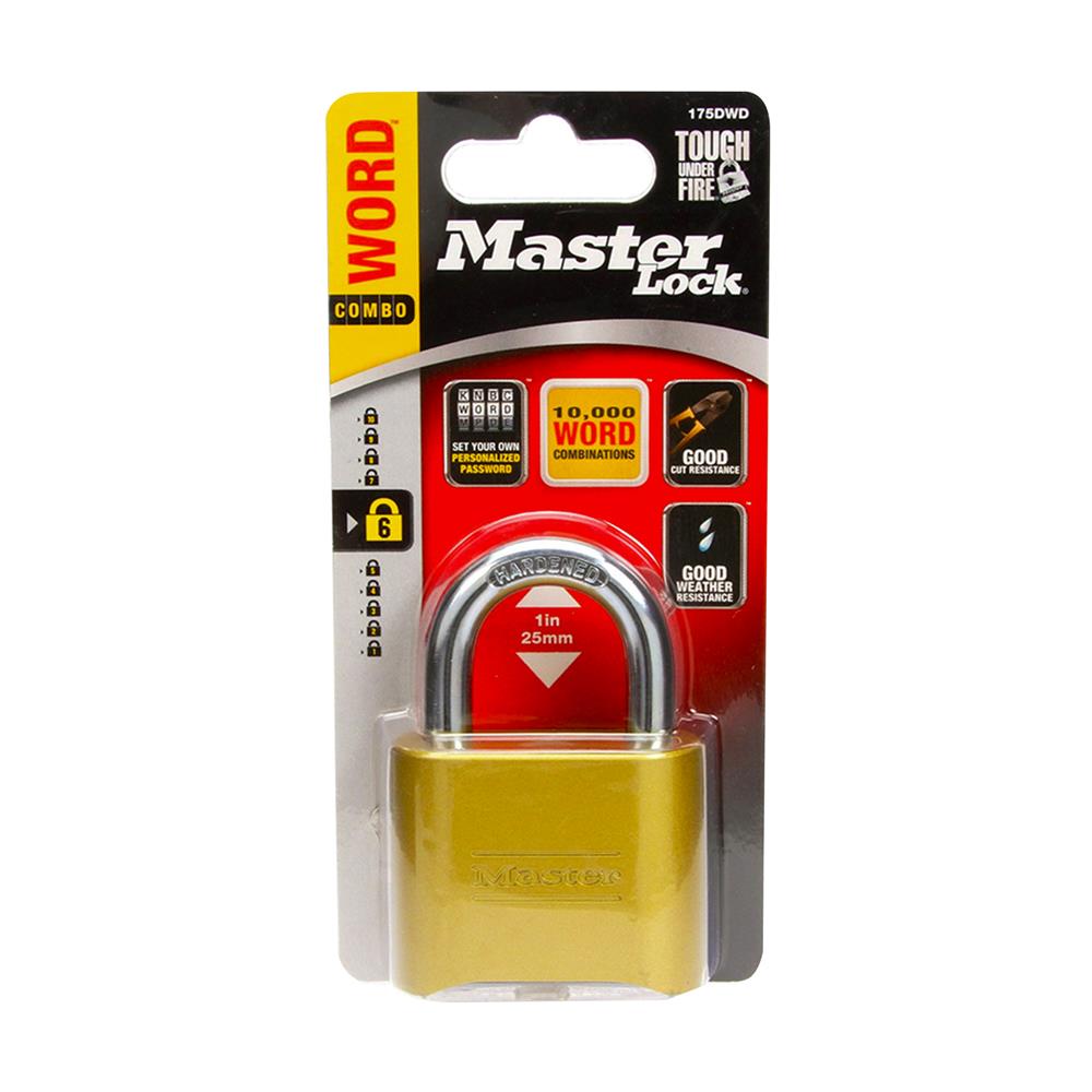กุญแจรหัส MASTER LOCK 175EURDWD 50 มม. สีทองเหลือง
