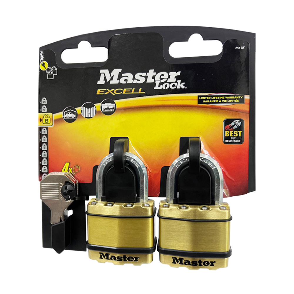 กุญแจ MASTER LOCK M1BEURT 45 มม. สีทองเหลือง แพ็ก 2 ชิ้น