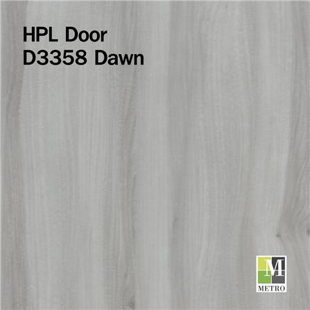 ประตูภายใน HPL METRO 3358 DAWN 80X200 ซม. สีเทา ไม่เจาะลูกบิด_1