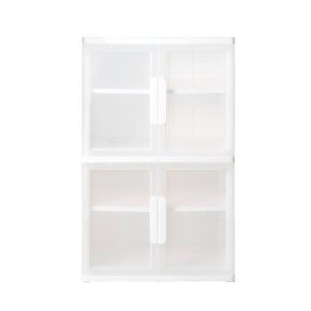 ตู้บานเปิดใส 4 ชั้น STACKO NEAT 65x46x104 ซม. สีขาว_2