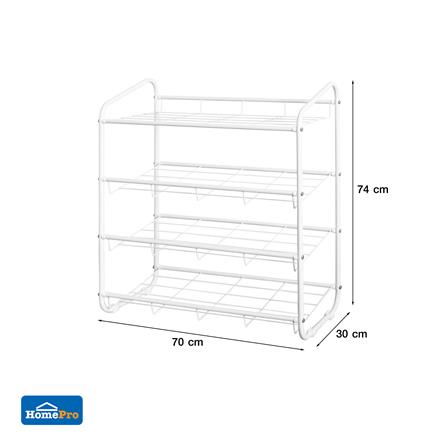 ชั้นวางรองเท้า 4 ชั้น STACKO RACK II 70x30x74 ซม. สีขาว_6