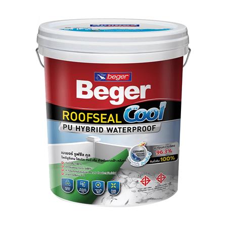 อะคริลิกกันซึม BEGER ROOFSEAL COOL PU HYBRID 207 สีเทา 20 กก._0