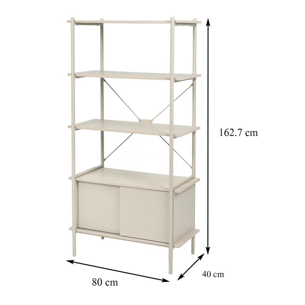 ชั้นวางของ 5 ชั้น FURDINI SECA BS-1741MH 80 ซม. สีครีม