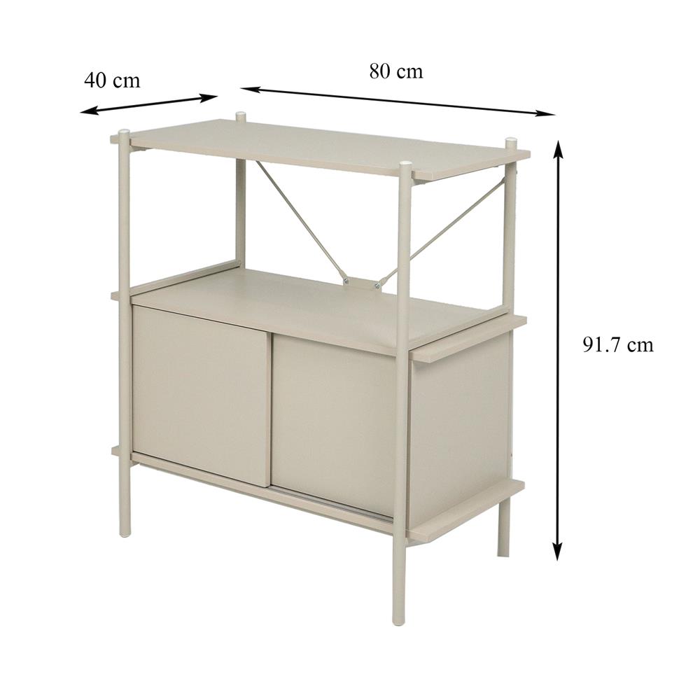 ชั้นวางของ 3 ชั้น FURDINI SECA BS-1741ML 80 ซม. สีครีม