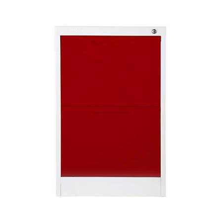 ตู้ลิ้นชักเหล็ก 2 ลิ้นชัก KIOSK HF-2 สีขาว/แดง_1