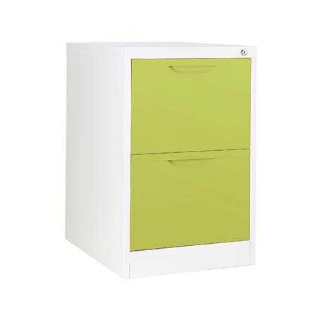 ตู้ลิ้นชักเหล็ก 2 ลิ้นชัก KIOSK HF-2 สีขาว/เขียว_0