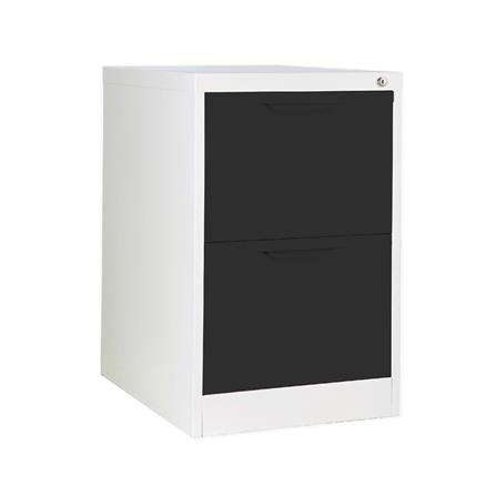 ตู้ลิ้นชักเหล็ก 2 ลิ้นชัก KIOSK HF-2 สีขาว/ดำ_0