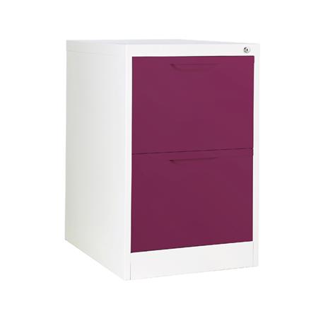 ตู้ลิ้นชักเหล็ก 2 ลิ้นชัก KIOSK HF-2 สีขาว/ม่วง_0