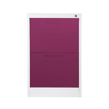 ตู้ลิ้นชักเหล็ก 2 ลิ้นชัก KIOSK HF-2 สีขาว/ม่วง_1